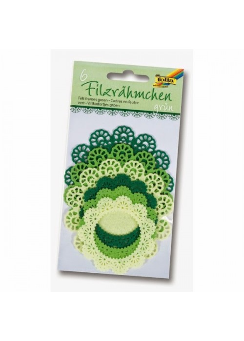 ΔΑΝΤΕΛΑ FOLIA ΣΤΡΟΓΓΥΛΗ Φ 7-10cm ΣΕΤ 6 ΤΕΜΑΧΙΩΝ ΠΡΑΣΙΝΗ